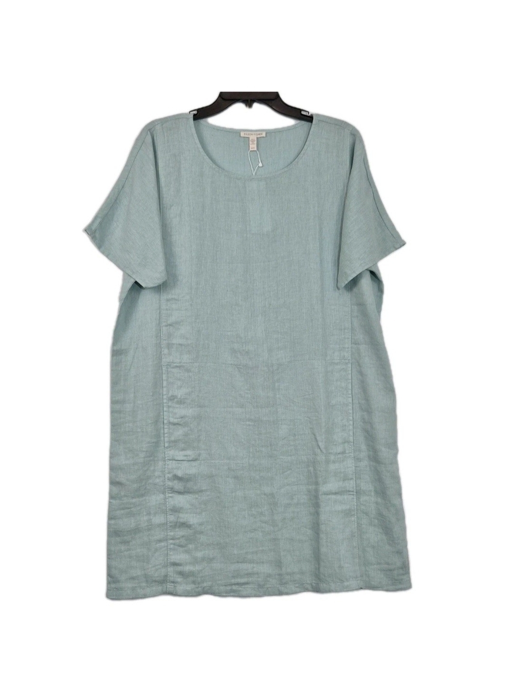 Eileen Fisher Women's Dress Size XS Linen Mint Green Dolman Sleeve NWT 54